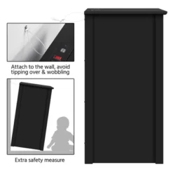 Yaheetech 2 Drawer Bedside Table Sofa Side Table With Charging Station -Furniture GUEST f89dec16 fb32 4975 a7f6 a9f7e467da0a