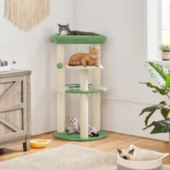 Yaheetech 35.5" Tall Ocean Cat Tree With Natural Sisal For Kittens