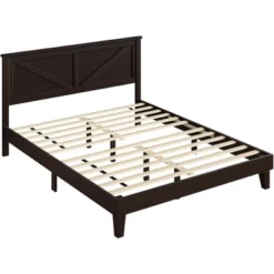 Yaheetech Farmhouse Wooden Bedframe