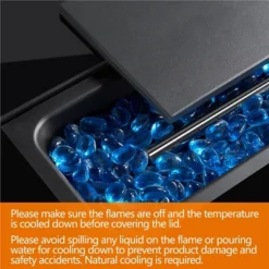 Yaheetech Outdoor Gas Fire Pit Table 43 Inch With Tempered Glass Tabletop -Furniture GUEST f9b000c1 9bf5 4ea1 9ba6 7f7c40100dc9