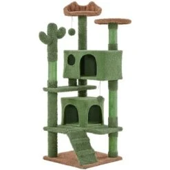 Yaheetech 54.5" H Cat Tree Cat Tower With Natural Sisal For Small- To Medium-sized Cats Green/Brown -Furniture GUEST fa4399dc 97c4 4141 ab47 20a2a3fc5e53