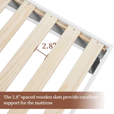 Yaheetech Wooden Bed Frame With Wood Slat Support 6 Yaheetech Wooden Bed Frame With Wood Slat Support - Image 6