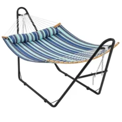 Yaheetech Padded Hammock With Universal Steel Stand For Outdoor Balconies, Porches, Patios -Furniture GUEST fac2610a e112 4035 baa4 45b249741a1f