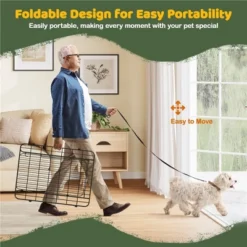 Yaheetech 31.5″ Tall Foldabel Dog Playpen, 8 Panels Puppy Fence With Door For Small Dogs, Iron Exercise Barrier For Outdoor Indoor Use -Furniture GUEST fbd0b077 bafe 4572 a545 f2b68252c050