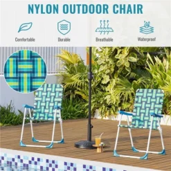 Yaheetech Set Of 2 Patio Webbed Folding Chairs For Patios, Gardens, Or Spontaneous Gatherings -Furniture GUEST fc04d4dd 40e0 47de 8be3 5f405853eeb6