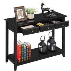 Yaheetech 3-Drawer Console Table With Storage Shelf -Furniture GUEST fc0ce7aa 1aac 4e28 8279 cbf514e3bf14