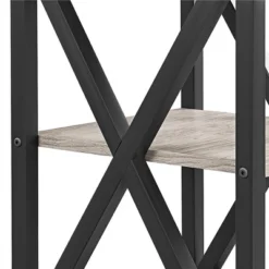 Yaheetech 3 Tier Sofa Side End Table With Shelf ,X Shape Metal Frame For Living Room -Furniture GUEST fc2e4230 fdbd 416e 8449 33693343941a