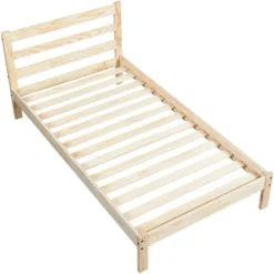 Yaheetech Wooden Bed Frame With Paneled Headboard -Furniture GUEST fddf3106 d7a9 417e bf1e 663ee6a999fd