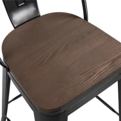 Yaheetech Pack Of 4 Classic Armless Metal Bar Stools With Footrest Backrest -Furniture GUEST fe63352c 46a0 4bfc 8c8b 44005ea7b11a