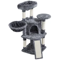 Yaheetech 42" Plush Cat Tree Condo For Small Medium Cats -Furniture GUEST fec21aef 2dec 4e57 987f 8cfa043e6296