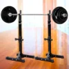 Yaheetech 2PCS Adjustable Standard Solid Squat Stands Rack Black
