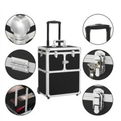 Yaheetech Professional Makeup Case Aluminum Rolling Makeup Trolley 12 Yaheetech Professional Makeup Case Aluminum Rolling Makeup Trolley -Furniture GUEST ff5473bb 7e32 4213 aca5 ef13c0e921c7