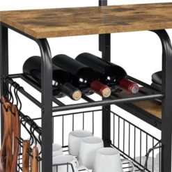 Yaheetech Kitchen Storage Shelves With 10 Hooks -Furniture GUEST ff66b3d7 e13f 41ae 9f5d dc53c82d200b