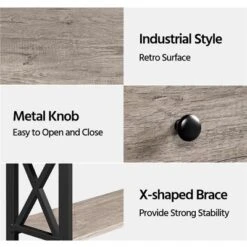 Yaheetech Vintage Wooden Console Table With 1 Drawer And 2 Open Shelves -Furniture GUEST ff713da8 3fe1 404f a205 03b8e14f5498