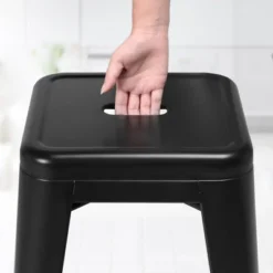 Yaheetech 24" Set Of 4 Metal Counter Height Backless Stackable Bar Stools Indoor/Outdoor -Furniture GUEST ff896745 5760 4df5 8a35 2c8b4cfb0572