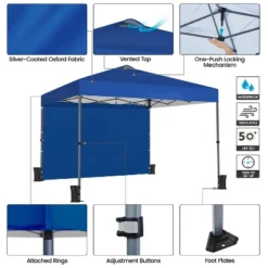 Yaheetech 10x10 FT One-Push Pop Up Canopy Tentwith 4 Side Walls & Roller Bag -Furniture GUEST ffdb2684 d22a 42e4 9478 573529ce8eb2
